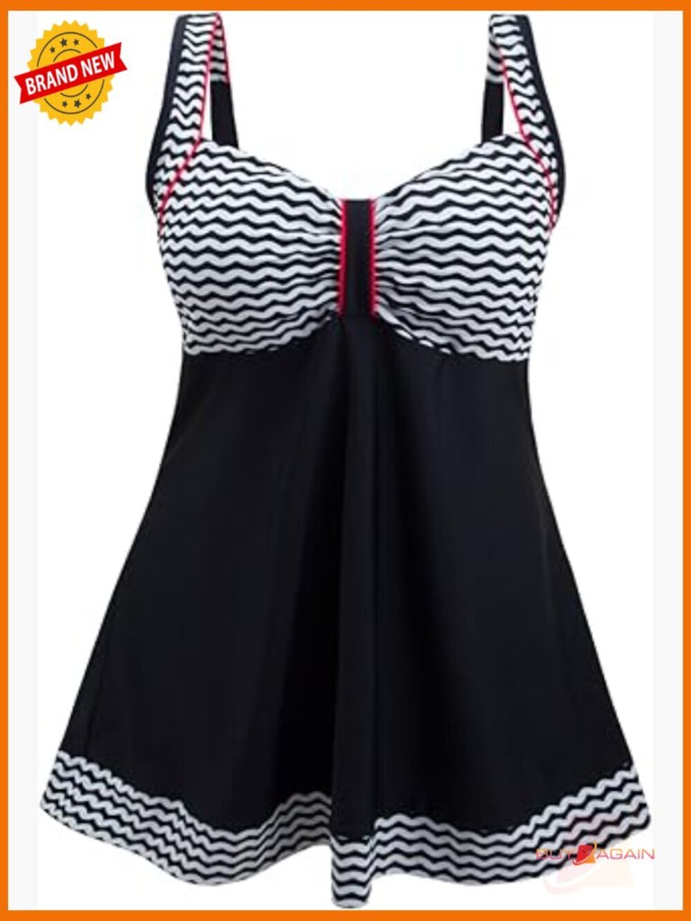 Slimming Swimdress One Piece Tummy Control Plus Size Retro Bathing Suit
